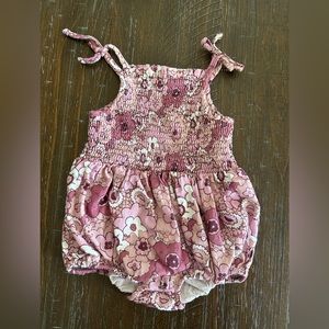 Kate Quinn purple floral Bubble Romper 12-18m
